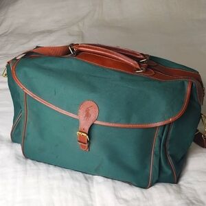 Ralph Lauren canvas and faux leather weekender bag
